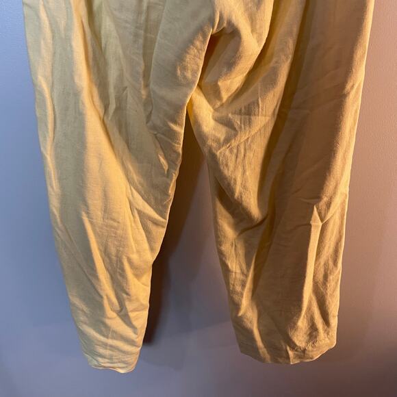 Abercrombie & Fitch SZ 31 US 12 Linen-Blend Tailored Straight Pant Butter Yellow - Picture 5 of 14